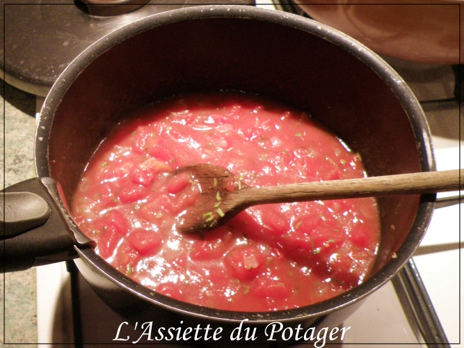 Sauce tomate pour les cannelloni