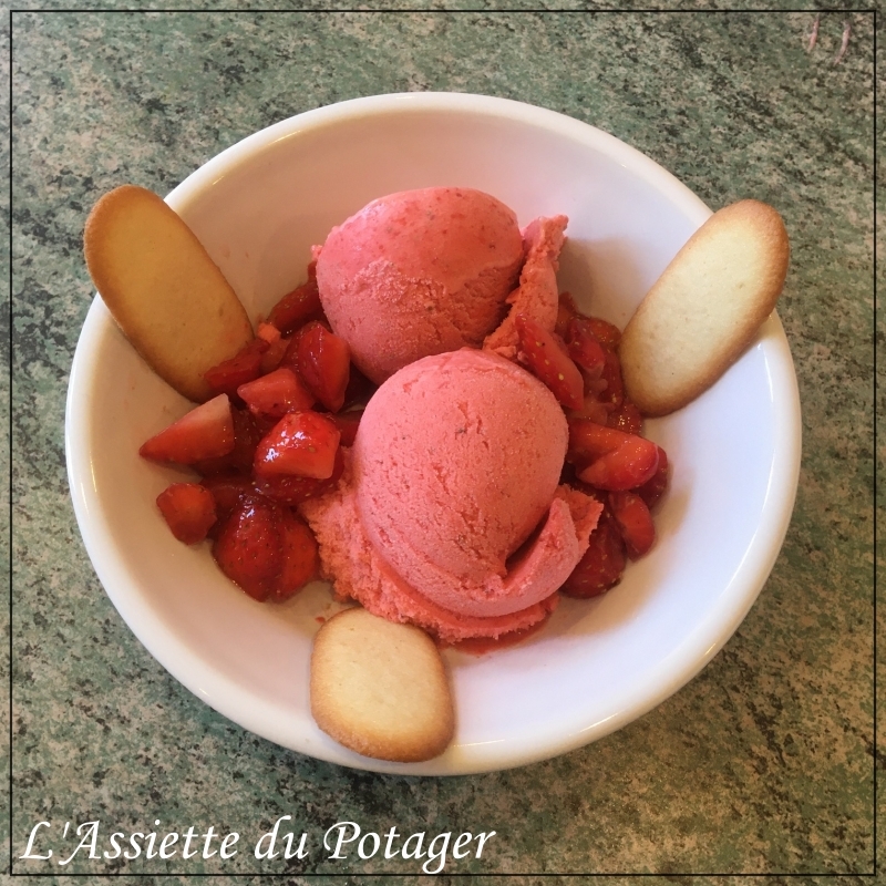 Glace aux fraises